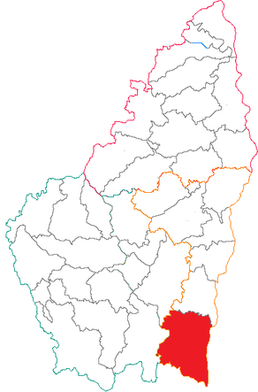 Situation du canton de Bourg-Saint-Andéol dans le département Ardèche