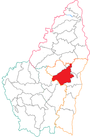 Situation du canton de Privas dans le département Ardèche