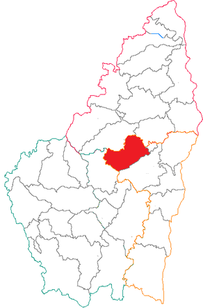 Situation du canton de Saint-Pierreville dans le département Ardèche