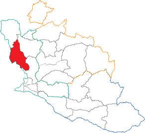Situation du canton d'Orange-Ouest dans le département Vaucluse
