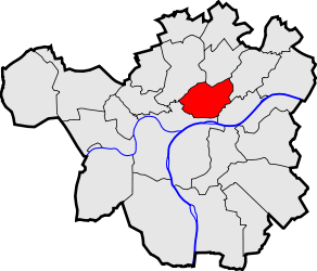 Localisation de Bouge dans la commune de Namur