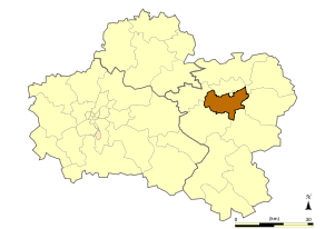 Situation du canton d'Amilly dans le département Loiret
