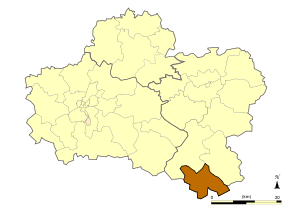 Situation du châtillon-sur-Loire dans le département Loiret