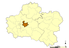 Situation du canton de Chécy dans le département Loiret