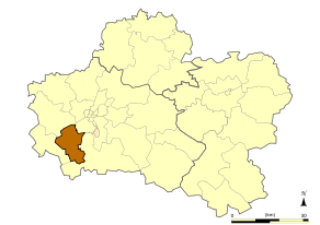 Situation du canton de Cléry-Saint-André dans le département Loiret