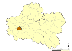Situation du canton d'Olivet dans le département Loiret
