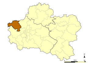 Situation du canton de Patay dans le département Loiret