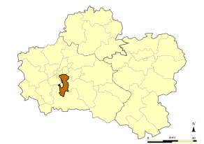 Situation du canton de Saint-Jean-le-Blanc dans le département Loiret