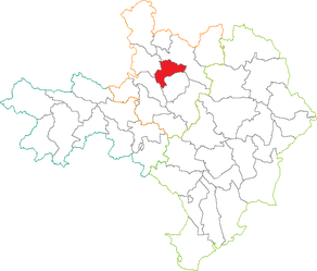 Situation du canton d'Alès-Nord-Est dans le département Gard