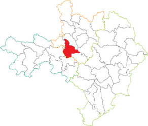 Situation du canton d'Anduze dans le département Gard