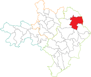 Situation du canton de Bagnols-sur-Cèze dans le département Gard