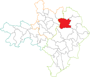 Situation du canton de Lussan dans le département Gard