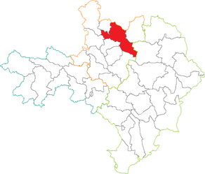 Situation du canton de Saint-Ambroix dans le département Gard