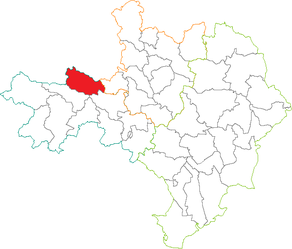 Situation du canton de Saint-André-de-Valborgne dans le département Gard