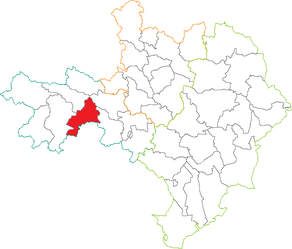Situation du canton de Sumène dans le département Gard