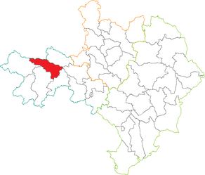 Situation du canton de Valleraugue dans le département Gard