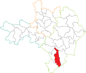 Situation du canton de Vauvert dans le département Gard