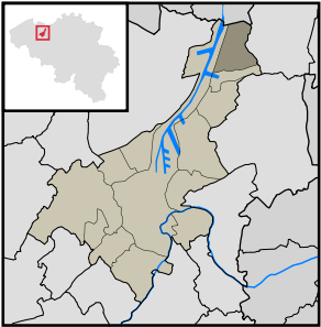 Localisation de Sint-Kruis-Winkel au sein de Gand