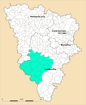 Situation du canton de Rambouillet dans le département Yvelines