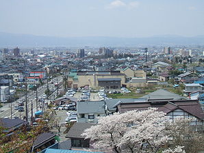 Aizuwakamatsu City's Downtown from Mt.Imoriyama.jpg