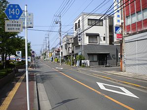 Tochigi prefectural road No.140 on Moka city.jpg