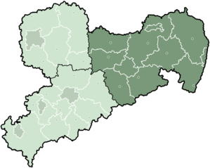 Localisation du district en Saxe