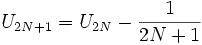 U_{2N+1}=U_{2N}-\frac1{2N+1}