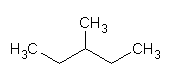 Représentations du 3-méthylpentane.