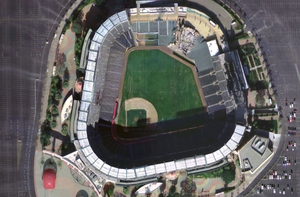 Vue satellite du Angel Stadium of Anaheim