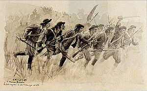 Une attaque de Chouans, lavis de G. Bourgain, fin XIXe siècle