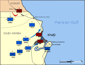 Battle of Khafji 1991.svg