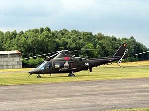 An Agusta A109 attack helicopter of the Wing Heli