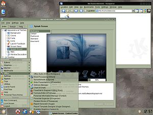 Capture du bureau KDE sur Crux