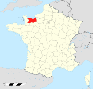Localisation du Calvados en France