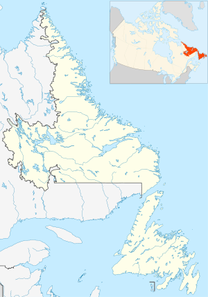 Localisation sur la carte de Terre-Neuve-et-Labrador
