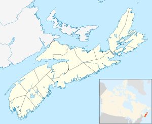 Localisation sur la carte de Nouvelle-Écosse