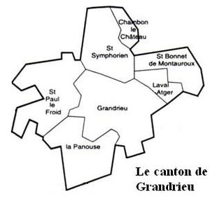 Localisation du Canton de Grandrieu