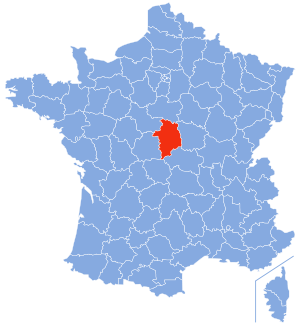 Localisation du Cher en France
