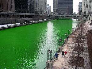 Chicago River dyed green, focus on river.jpg