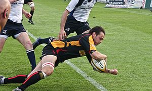 Dragons vs Leinster welsh try Celtic League 9 may 2008.jpg