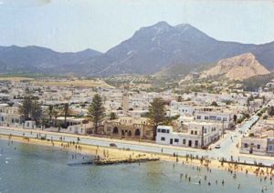 Aperçu de la plage de Hammam Lif vers 1950