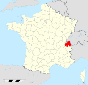 Localisation de la Haute-Savoie en France