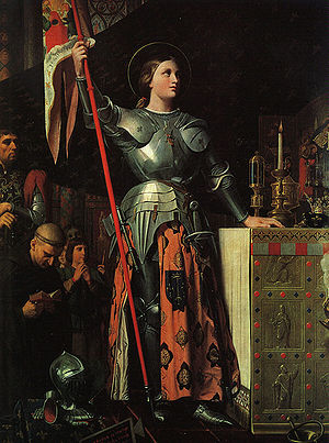 Jeanne d'Arc au sacre du roi Charles VII, toile de Dominique Ingres (1780-1867)