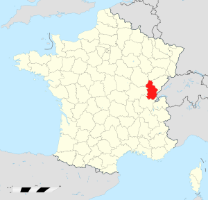 Localisation du Jura en France