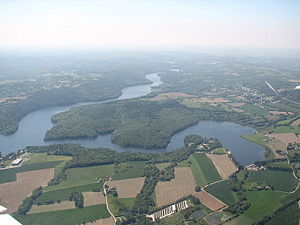Vue aérienne du lac