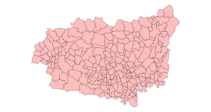 Carte des communes de León