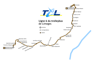 Ligne 6 du trolleybus de Limoges.PNG