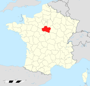 Localisation du Loiret en France