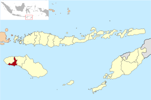 Situation de Sumba Barat dans les petites îles de la Sonde orientales.