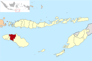 Situation de Sumba Tengah dans les petites îles de la Sonde orientales.